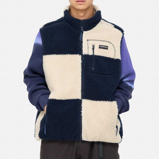 CHECKERED SHERPA VEST