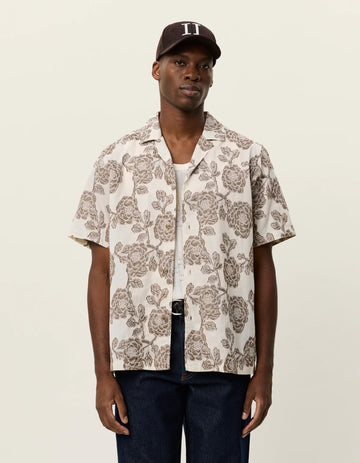 Lesley Flower Jacquard SS Shirt