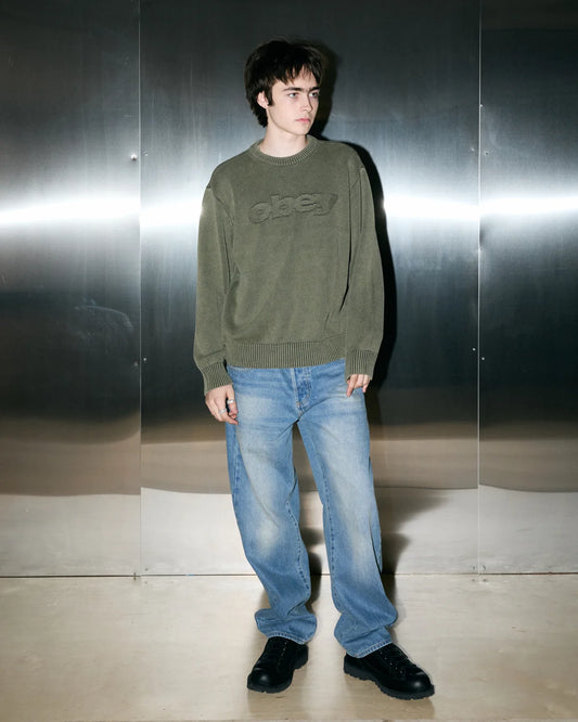 Fade wash speed logo sweater