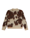 Obey Cow Pattern Zip Sweater