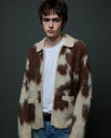 Obey Cow Pattern Zip Sweater