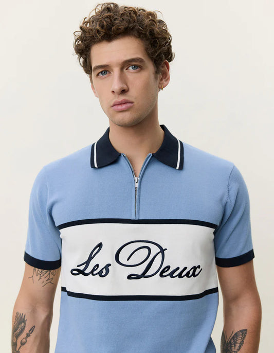 Knitted Zipper Polo