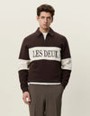 Zipper Rugby Sweatshirt