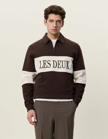 Zipper Rugby Sweatshirt