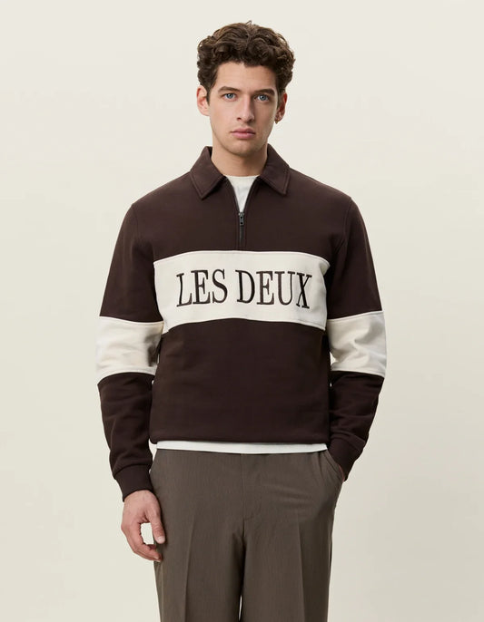 Zipper Rugby Sweatshirt