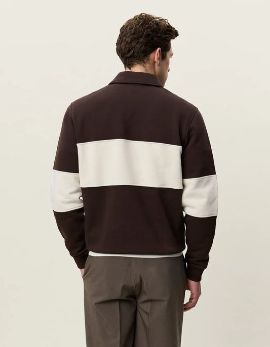 Zipper Rugby Sweatshirt