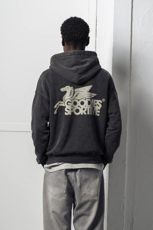 Vintage Black Pegasus Hoodie