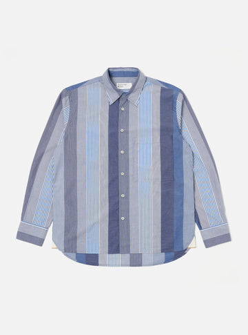 Square Pocket Shirt Multi Stripe Cotton