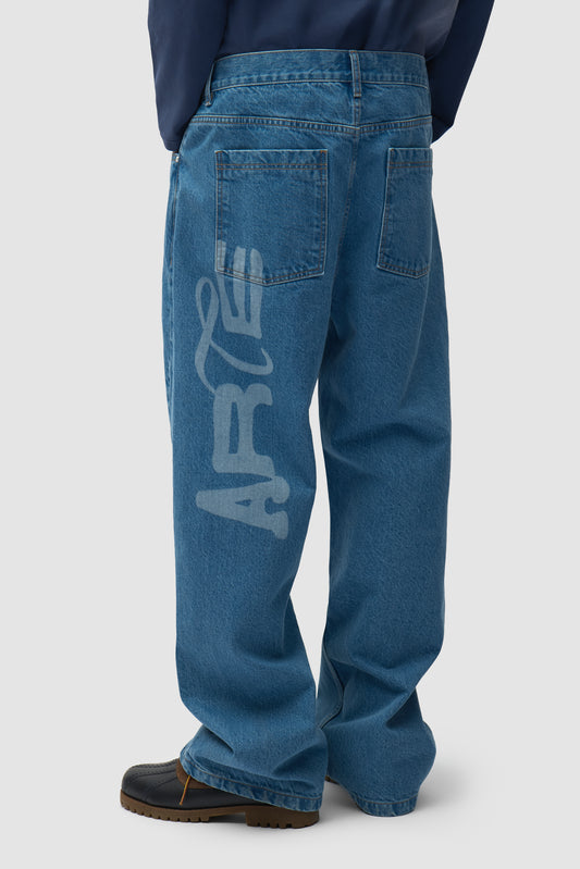 Stencil Uniform Denim Pants