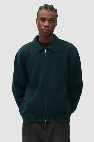 Cable Knit Zip Cardigan