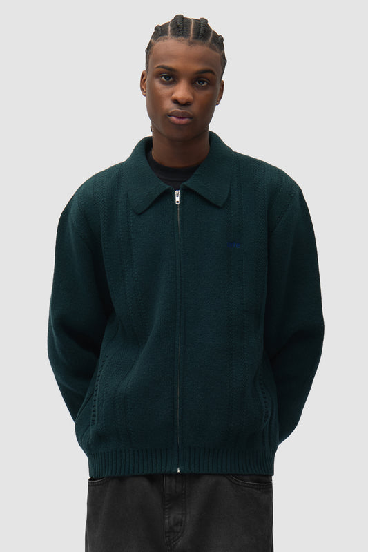 Cable Knit Zip Cardigan