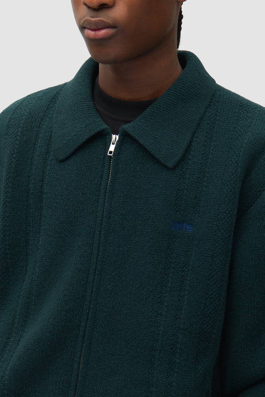 Cable Knit Zip Cardigan