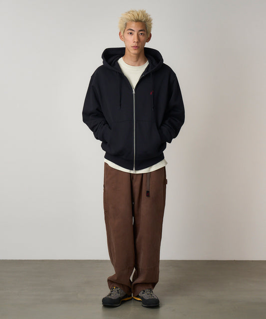One Point Zip Hooded Sweatshirt