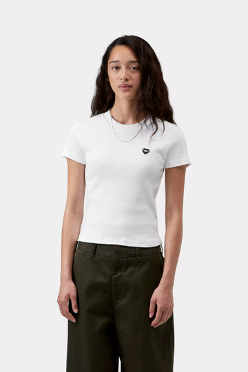 W' Small Heart Patch T-Shirt