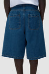 Round Pocket Denim Shorts