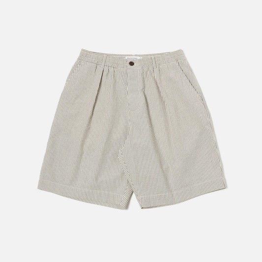 Pleated Track Short Derby Stripe