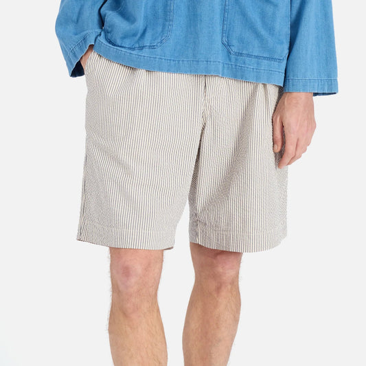 Pleated Track Short Derby Stripe